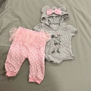 Grey hooded Disney baby out